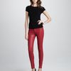 J Brand 801 Coated Red Skinny Jeans in Red - Lyst