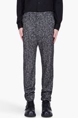 Kris Van Assche Black Houndstooth Chino Trousers