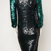 Lanvin Sequin Tshirt Dress in Green - Lyst