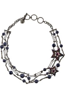 Lanvin Swarovski Crystal and Pearl Star Necklace - Lyst