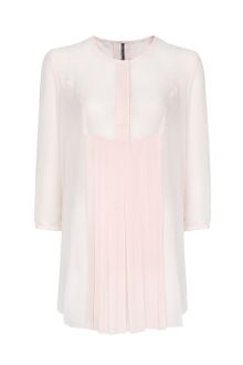 Mango Pleated Sheer Blouse - Lyst