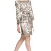 Marchesa Embroidered Sequin Tunic with Self Belt in White (white/silver) - Lyst