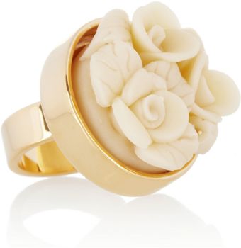 Marni Goldtone Resin Floral Ring - Lyst