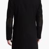 Michael Kors Melton Crombie Topcoat with Leather Trim in Black for Men - Lyst