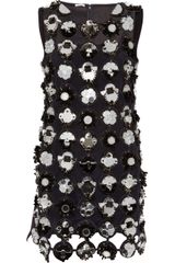 Miu Miu Embellished Cutout Suede Dress