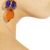 Oscar De La Renta 24karat Goldplated Cabochon Clip Earrings in Gold - Lyst