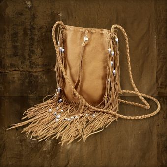 Ralph Lauren Leather Fringe Messenger Bag - Lyst