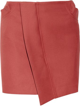 See By Chloé Cottontwill Wrapeffect Mini Skirt - Lyst