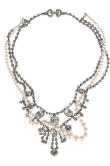 Tom Binns Regal Rocker Swarovski Crystal and Glass Pearl Necklace - Lyst