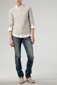 Tommy Hilfiger Odette Cable Crew Neck Sweater - Lyst