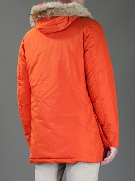 Woolrich Arctic Parka in Orange for Men | Lyst