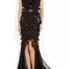 Alexander Mcqueen Embellished Silkchiffon and Lace Gown in Black - Lyst