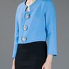 Dsquared2 Jeweled Button Cropped Jacket in Blue - Lyst