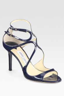 Jimmy Choo Ivette Patent Leather Sandals - Lyst