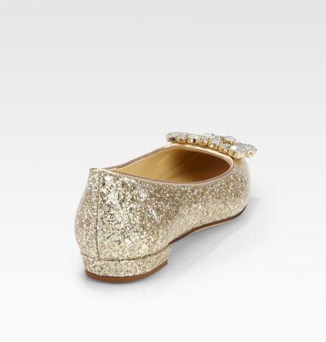 spade rhinestone buckle norella ballet flats glitter kate gold