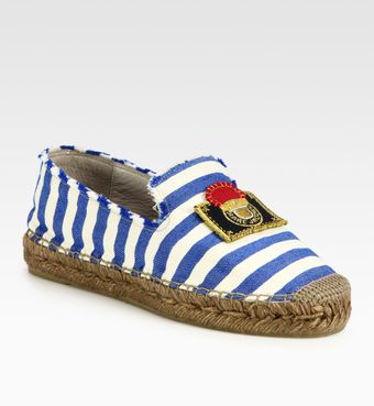 Marc Jacobs Striped Canvas Espadrilles - Lyst