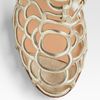 Oscar De La Renta Gladia Artistic Metallic Leather Pumps in Gold - Lyst