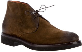 Santoni Distressed Desert Boot - Lyst