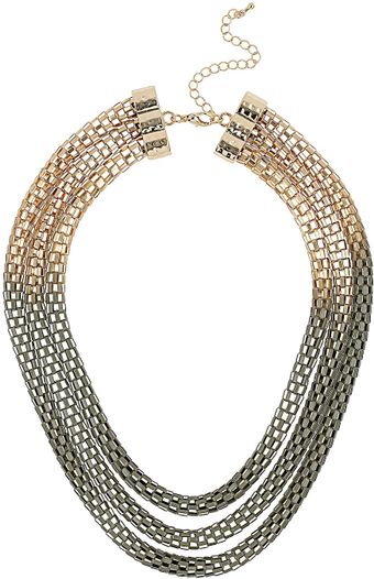Topshop Ombre Multirow Necklace - Lyst
