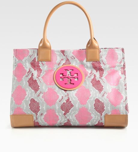 tory burch pink ella tote