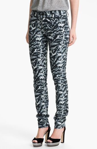 Alice + Olivia Tiger Print Skinny Stretch Jeans - Lyst