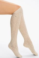 Ralph Lauren Open Cable Knee Highs