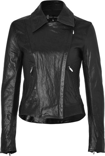 Theyskens' Theory Black Leather Javda Jacket - Lyst
