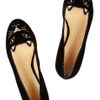 Charlotte Olympia Kitty Embroidered Velvet Flats in Black (gold) - Lyst