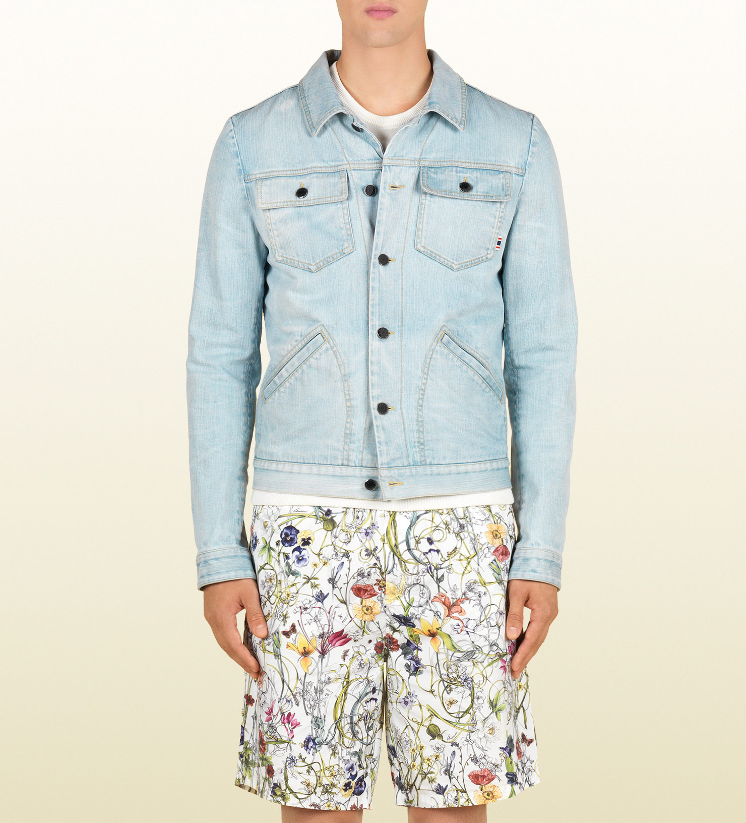 Gucci Blue Stone Washed Denim Jacket in Blue for Men | Lyst