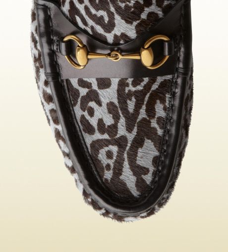 gucci leopard flats