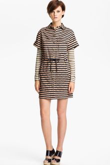 Kenzo Stripe Stretch Cotton Shirtdress - Lyst