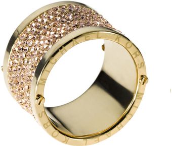 Michael Kors Pave Barrel Ring - Lyst