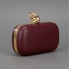 Alexander Mcqueen Skull Clutch in Red - Lyst