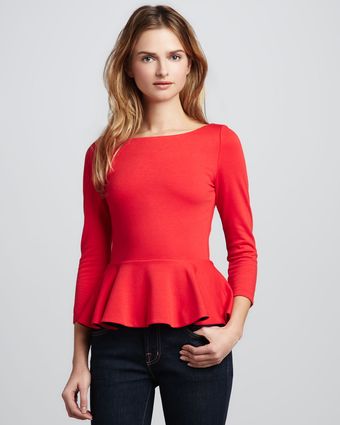 Alice + Olivia Regina Peplum Top - Lyst