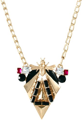 Asos Midnight Bug Necklace - Lyst