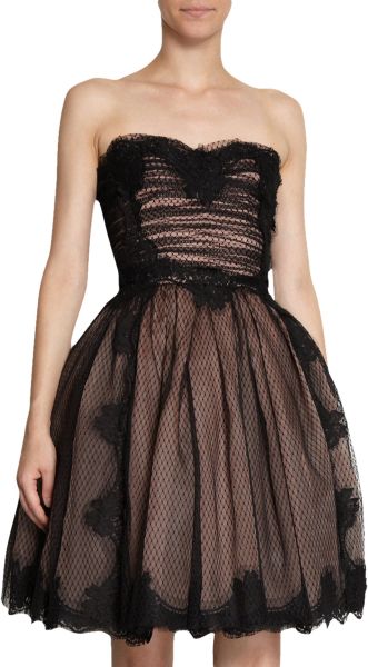 Dolce & Gabbana Net and Floral Lace Dress in Black (floral) - Lyst