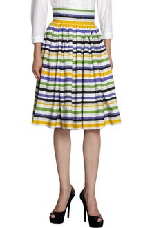 Dolce & Gabbana Striped Flare Skirt - Lyst