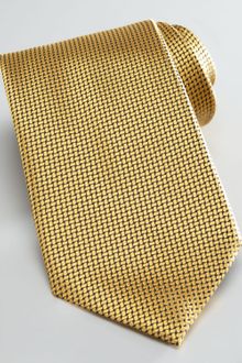 Ermenegildo Zegna Textured Solid Tie Yellow - Lyst