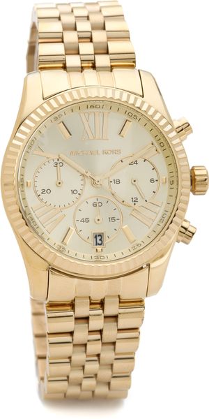 Michael Kors Lexington Watch in Gold - Lyst
