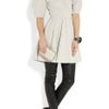 Alexander Mcqueen Woolblend Stretchjersey Dress in White (gray) - Lyst
