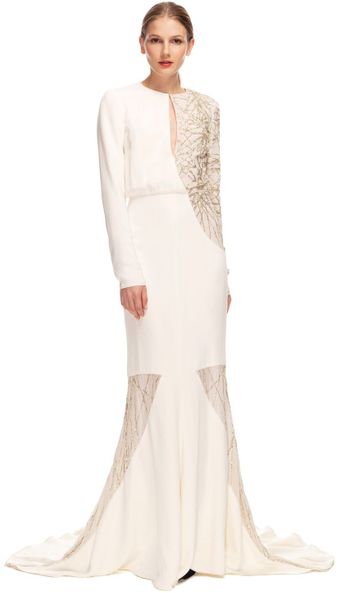 Bibhu Mohapatra Asymmetric Filigree Gown - Lyst