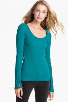 Lucky Brand Lace Trim Thermal Top - Lyst