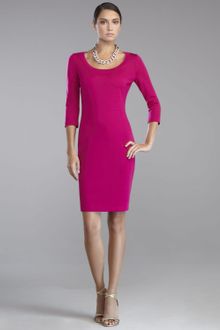 St. John Collection Milano Knit Scoopneck Dress Cosmo - Lyst