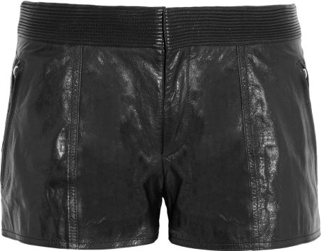 Theyskens' Theory Paluccia Norinto Leather Shorts in Black - Lyst