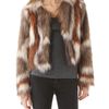 Twelfth Street By Cynthia Vincent Faux Fur Jacket in Brown - Lyst