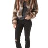 Twelfth Street By Cynthia Vincent Faux Fur Jacket in Brown - Lyst