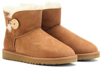 Ugg Mini Bailey Button Shearling Lined Shoe Boots - Lyst