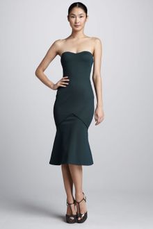 Zac Posen Bonded Jersey Strapless Dress - Lyst
