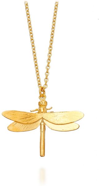 Alex Monroe Dragonfly Necklace in Gold (yellow)