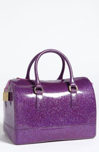 Furla Candy Glitter Rubber Satchel - Lyst